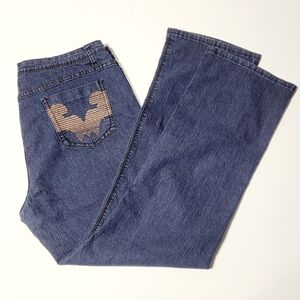 Bill Blass Stretch High Rise Straight Leg Mom Jeans Women's (16)